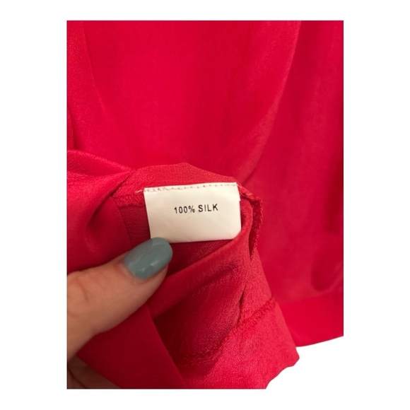 Hannah Jo Silk Blouse with beaded collar NWT NEIMAN MARCUS 90’s Vintage SMALL - Picture 3 of 5